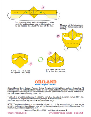 Origami Fancy Rings Book preview