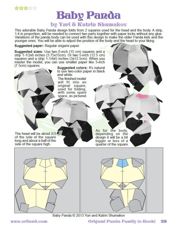 Origami Panda Family Book preview