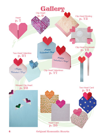 Origami Romantic Hearts Book preview