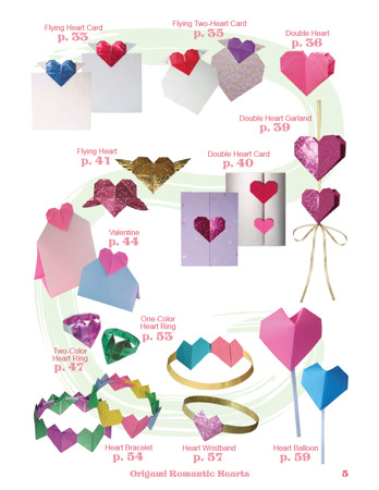 Origami Romantic Hearts Book preview