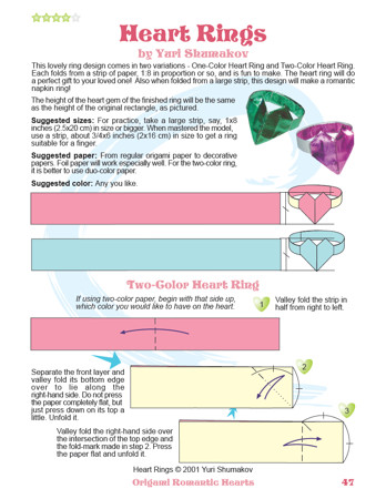 Origami Romantic Hearts Book preview