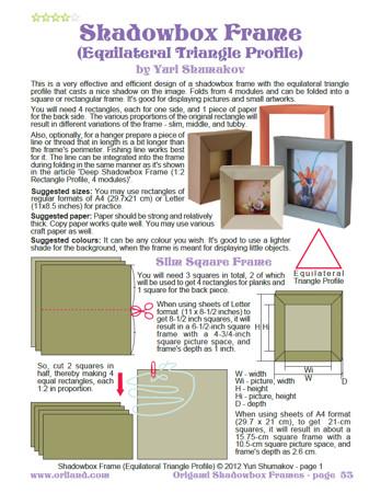 Origami Shadowbox Frames Book preview